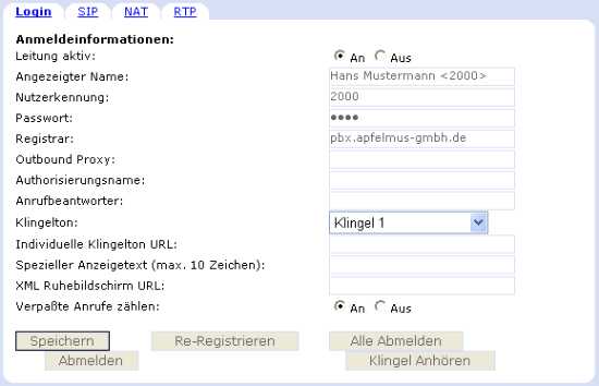 snom Konfiguration